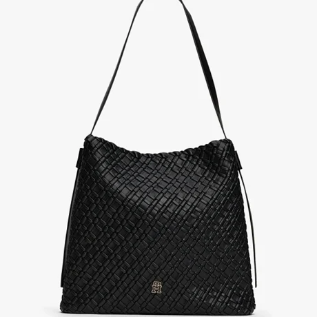 TH Monogram Braided Hobo Bag