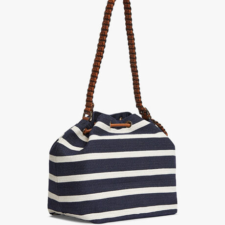 Stripe Logo Adjustable Bucket Bag