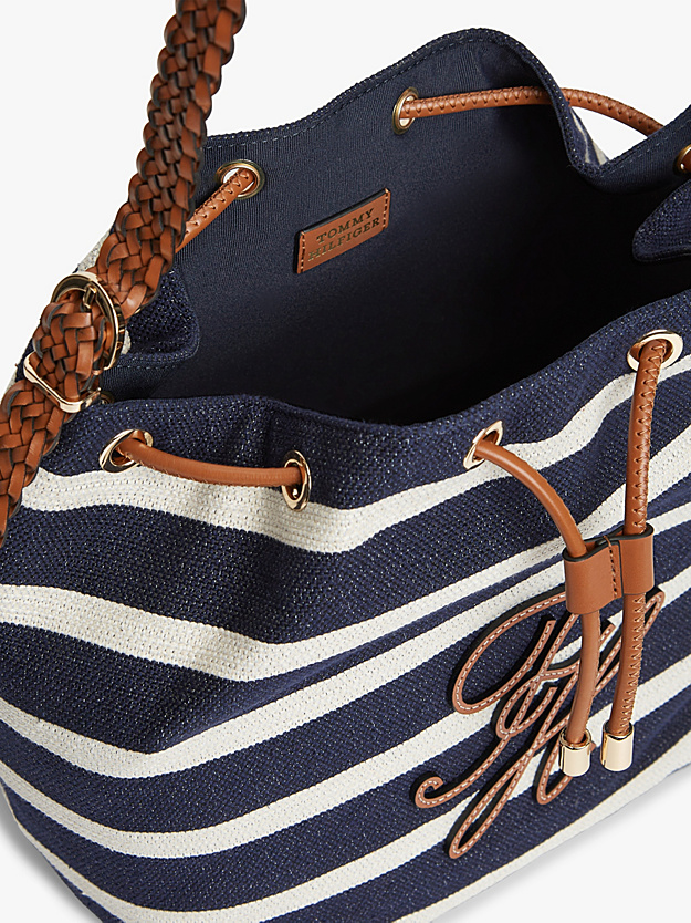Stripe Logo Adjustable Bucket Bag - Image 3