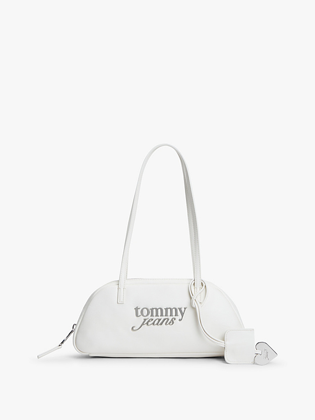Metal Logo Charm Shoulder Bag