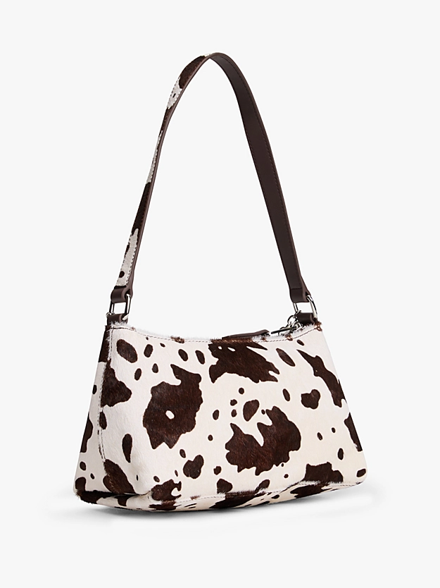 Cow Print Leather Shoulder Bag - Image 5