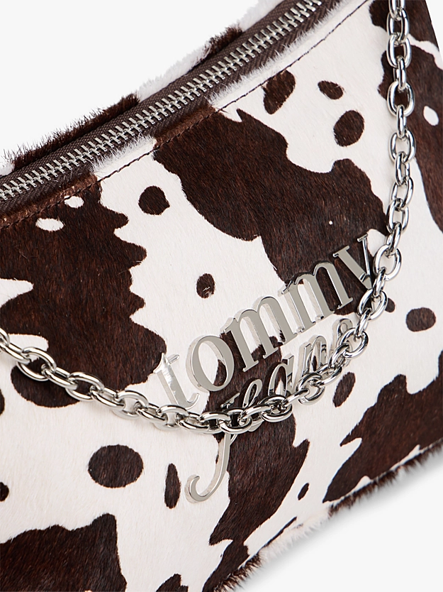 Cow Print Leather Shoulder Bag - Image 4