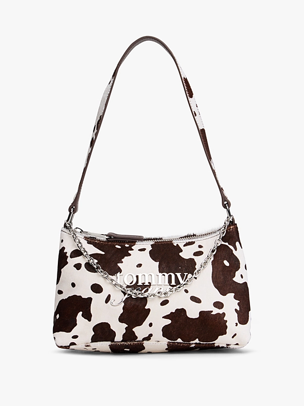 Cow Print Leather Shoulder Bag