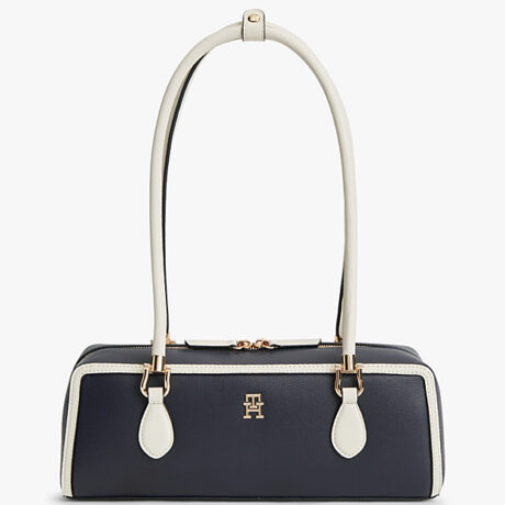 Colour-Blocked Rectangular Shoulder Bag