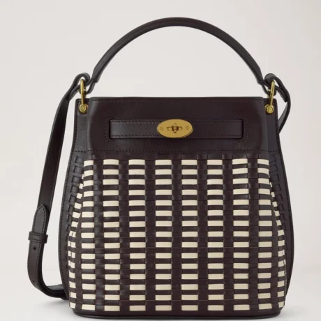 Ebony & Eggshell Woven Leather