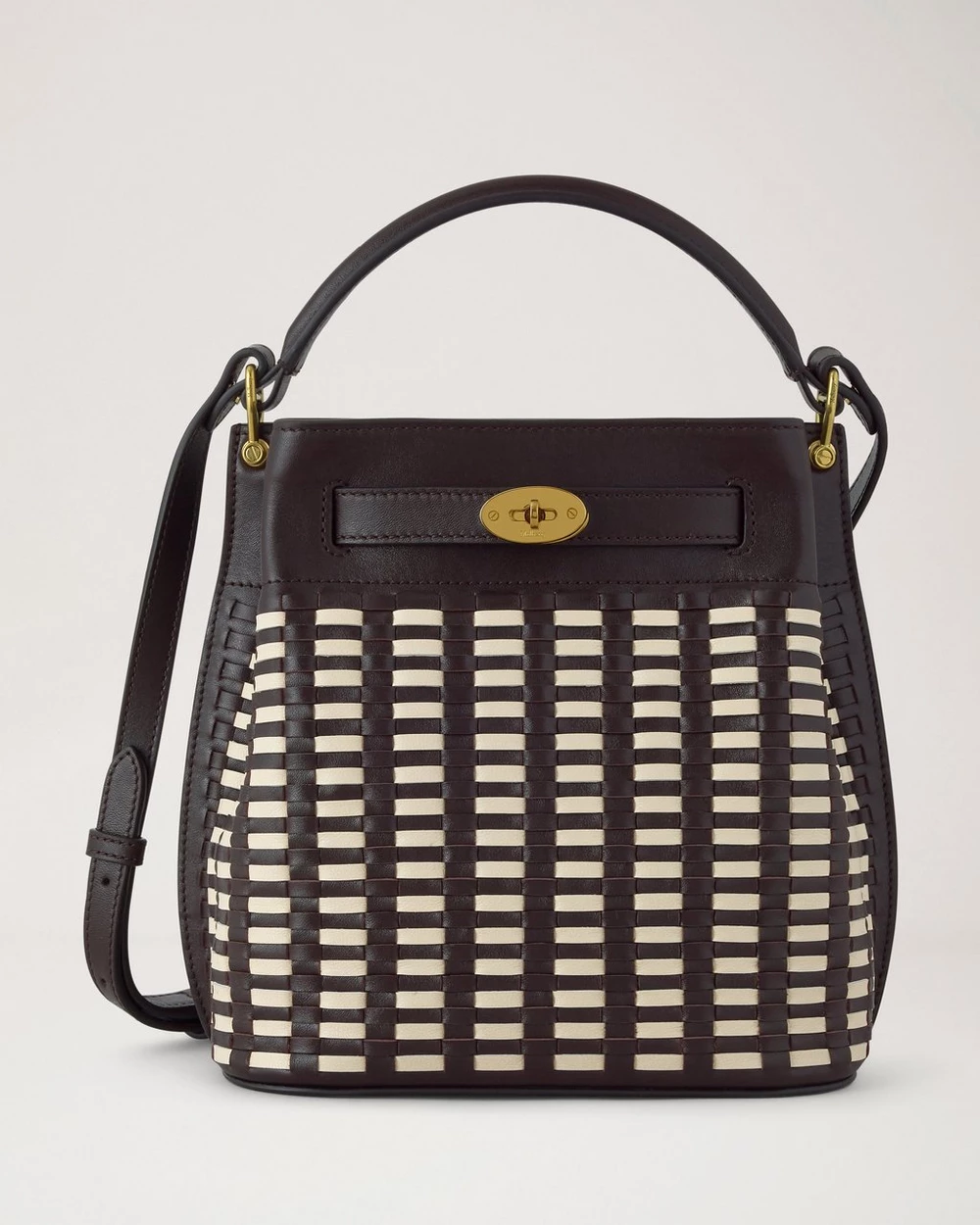 Ebony & Eggshell Woven Leather