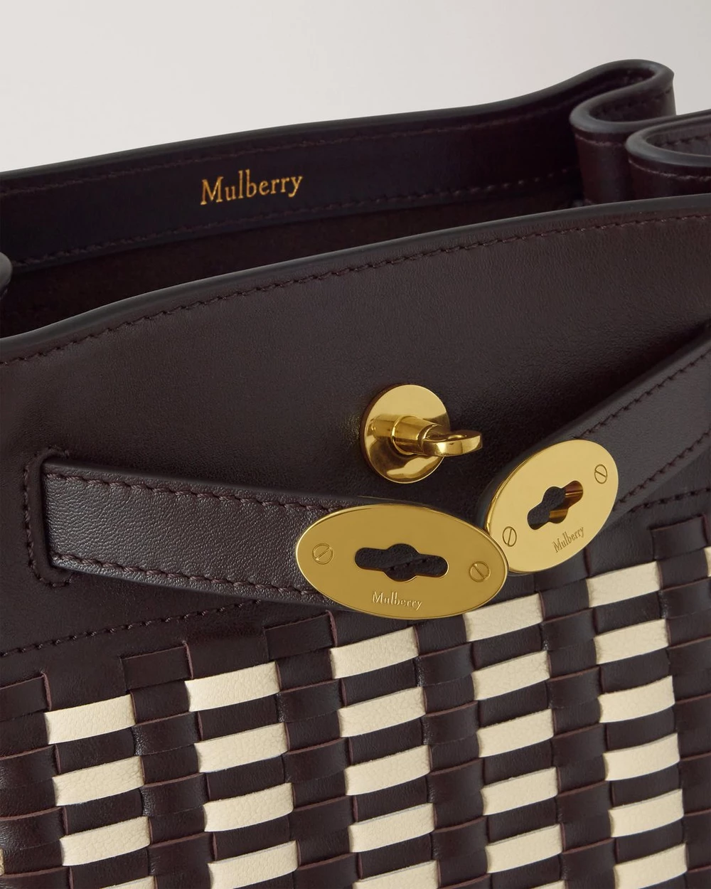 Ebony & Eggshell Woven Leather - Image 3