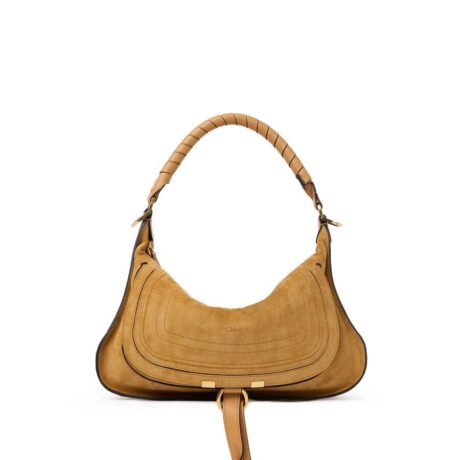 Small Marcie Shoulder Bag In Suede Leather