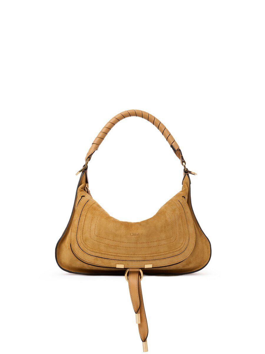 Small Marcie Shoulder Bag In Suede Leather