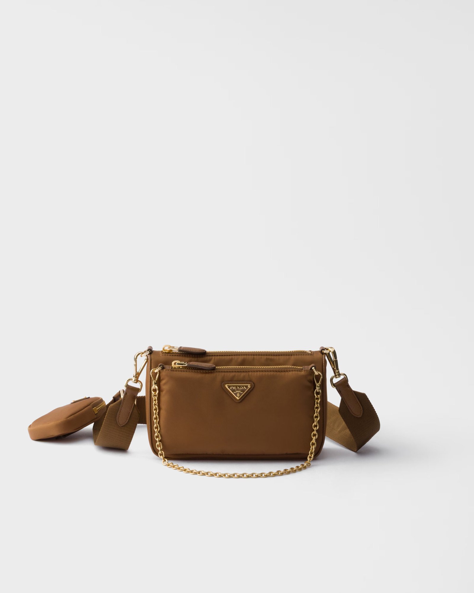 Re-Nylon and Saffiano leather mini shoulder bag - Image 2