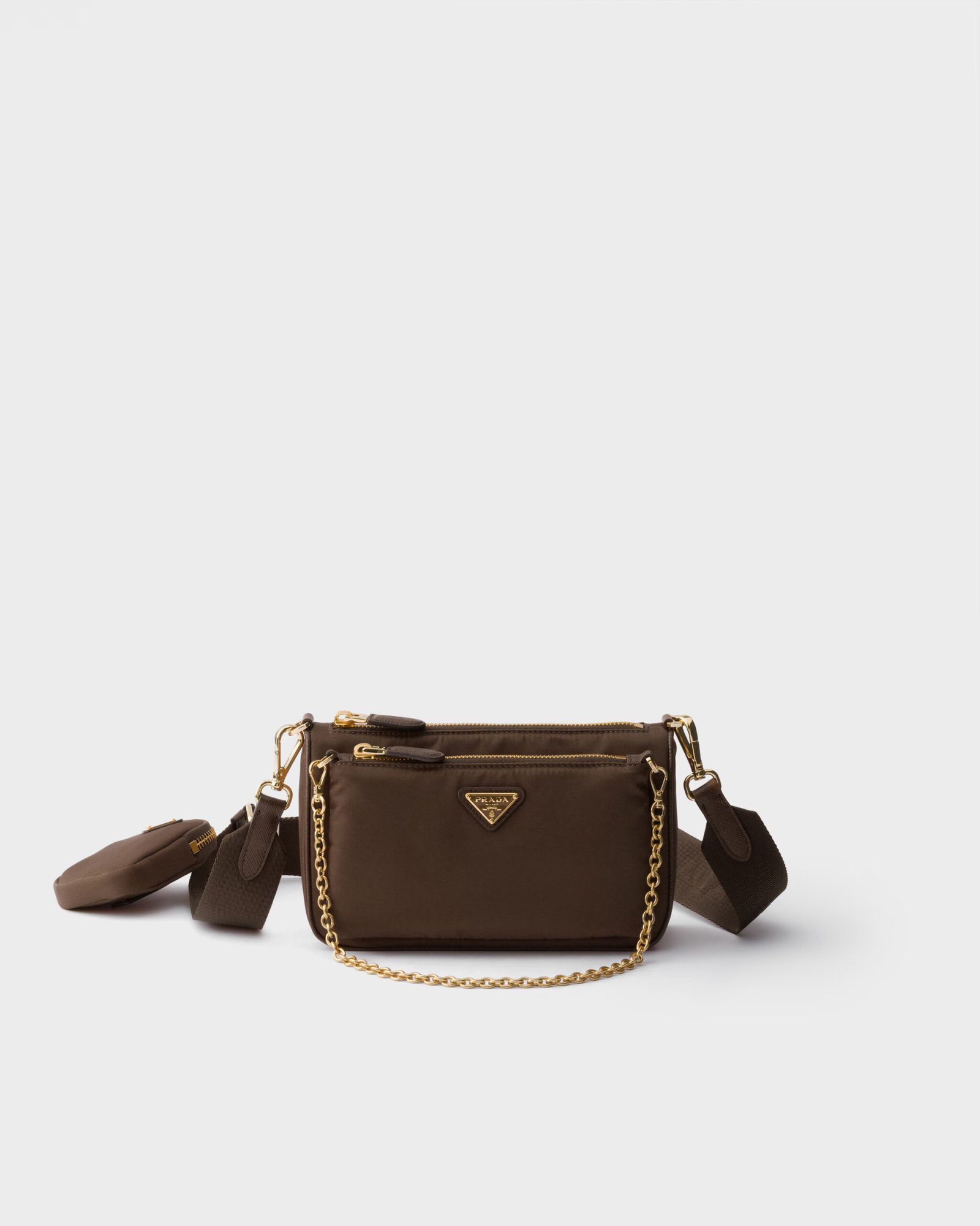 Re-Nylon and Saffiano leather mini shoulder bag - Image 3