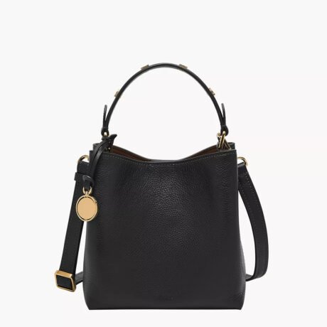 Jessie Leather Small Bucket Crossbody Bag
